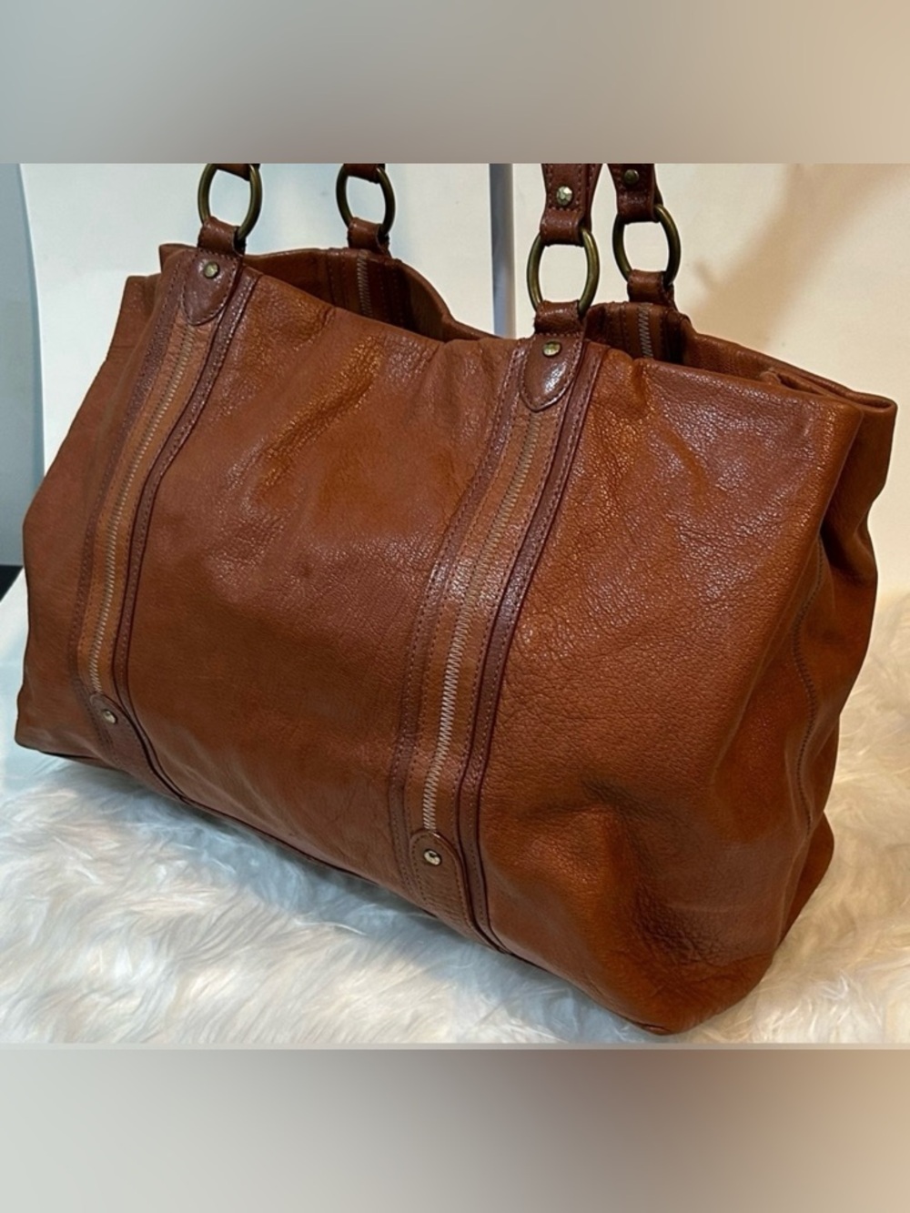 Sigrid Olsen Brown Leather Hobo structured Shoulder Bag - Picture 5 of 14